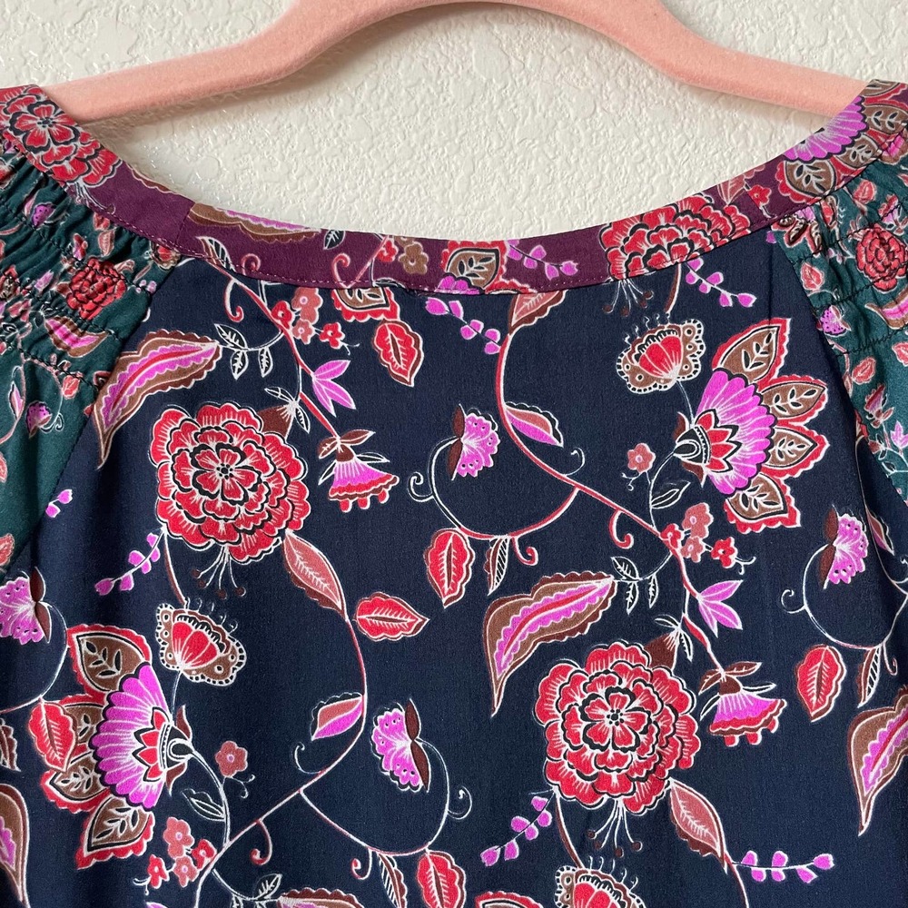 Cabi Dress Womens Size Medium Red Purple Festive 3675 Maxi Floral Mixed Print - Picture 8 of 13